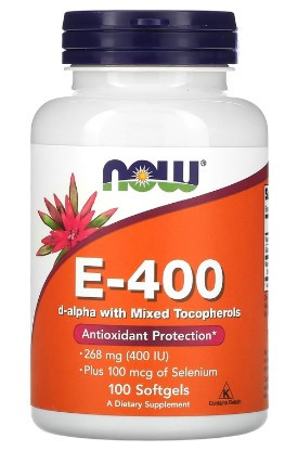 #NOW Vitamin E-400 D-Alpha Tocopheryl 100 caps — 65fit