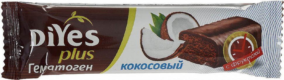 DiYes Гематоген Кокосовый с фруктозой 35г фото 1 &mdash; 65fit