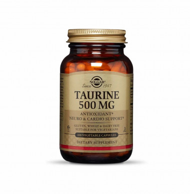 #SOLGAR Taurine 500 mg 100  Capsules — 65fit
