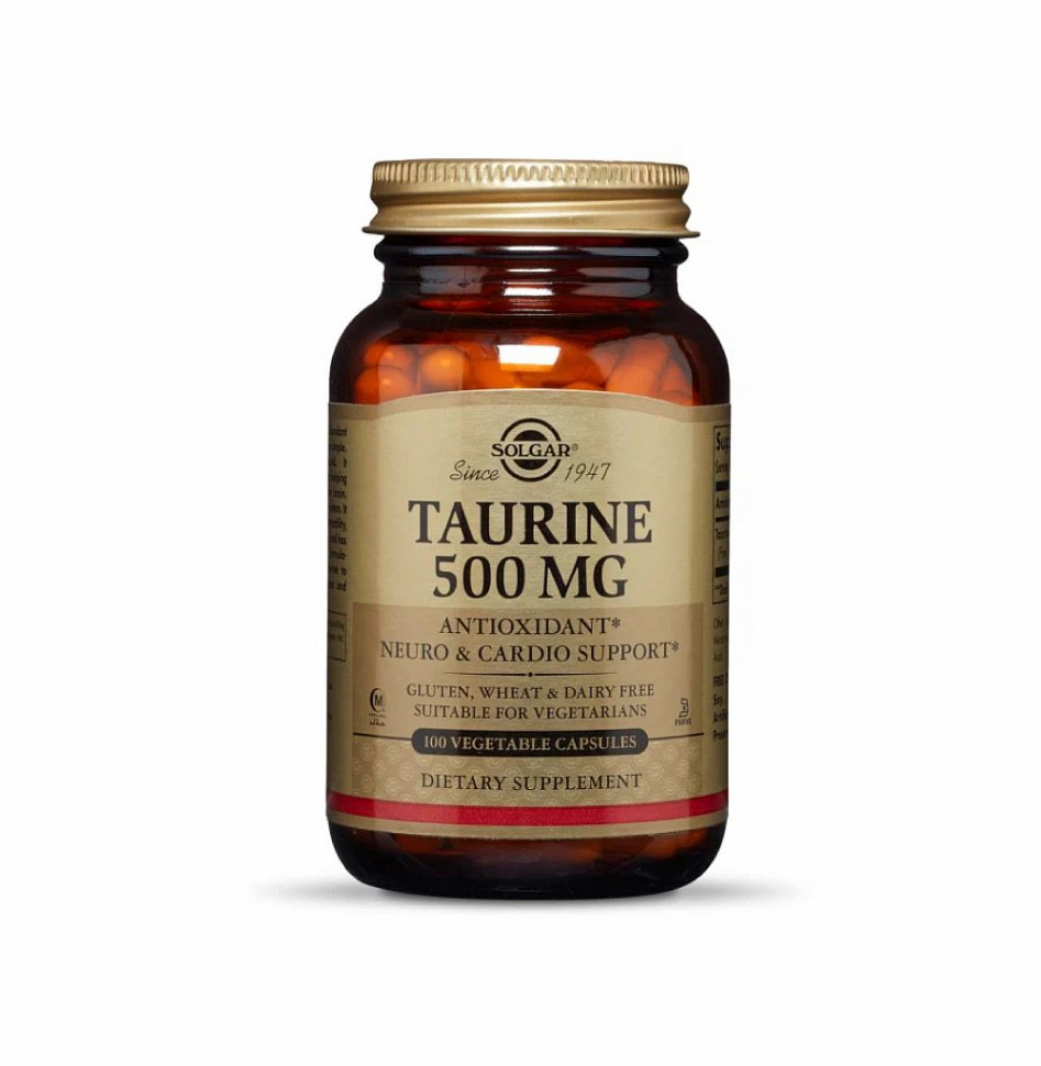 #SOLGAR Taurine 500 mg 100  Capsules фото 1 — 65fit