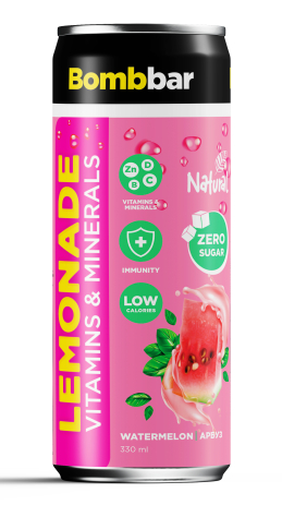 BOMBBAR Напиток б/а &quot;Лимонад со вкусом арбуза&quot; 330мл — 65fit