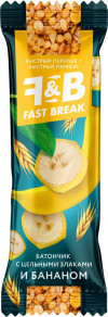 FAST BREAK Батончик с цельными злаками и БАНАНОМ 30г фото 1 — 65fit