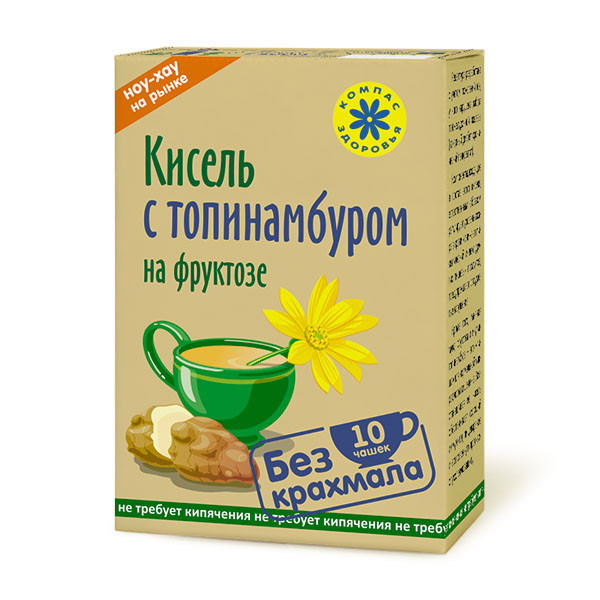 Кисель на фруктозе с топинамбуром 150гр, Компас здоровья фото 1 — 65fit