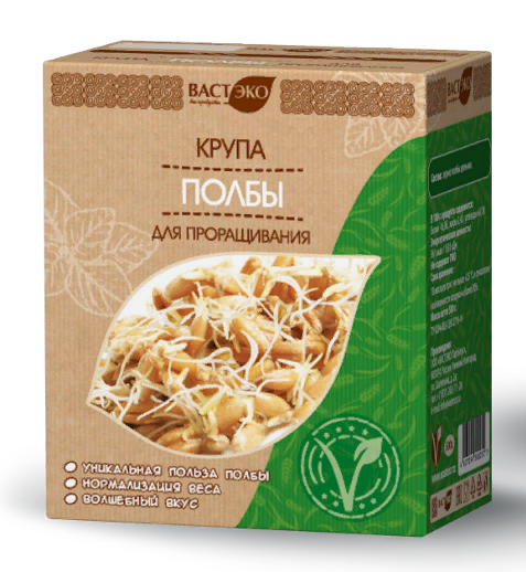 ВАСТЭКО Крупа полбы цельная для проращивания 500г фото 1 — 65fit