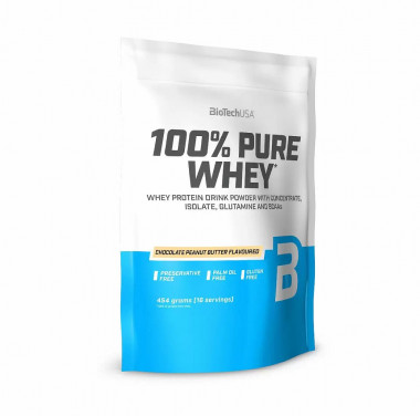#BioTech Pure Whey 454g (Шоколад-арахисовое масло) — 65fit