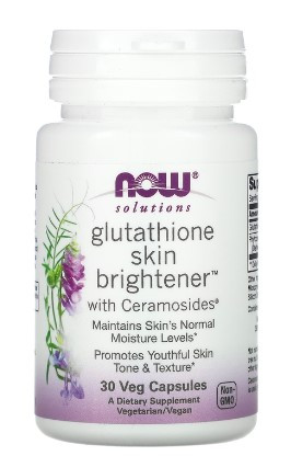 #NOW Glutathione Skin Brightener W/ Ceramosides 30 Veg Capsules — 65fit
