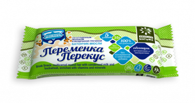ПЕРЕМЕНКА ПЕРЕКУС Батончик-мюсли со сгущ.молоком и возд.гречихой 35г — 65fit