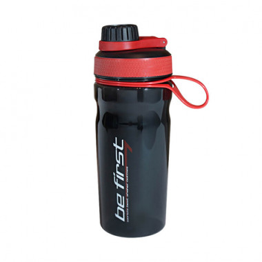 BE FIRST Шейкер 600 мл темный стакан Красная крышка (TS 602-RED) — 65fit