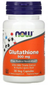 #NOW Glutathione 500 mg 30 Veg Capsules фото 2 — 65fit