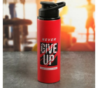 Бутылка для воды &quot;Never give up&quot; 900ml — 65fit