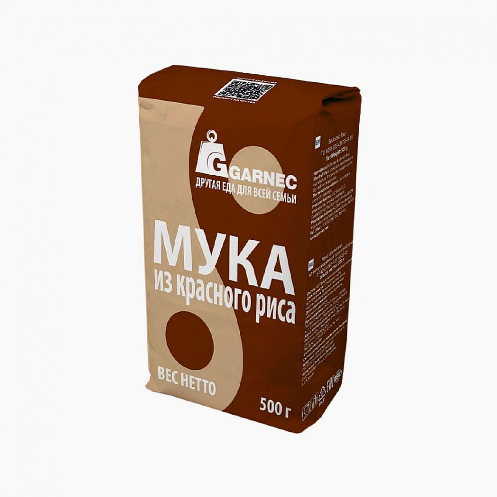GARNEC Мука из красного риса без глютена 500г фото 1 — 65fit