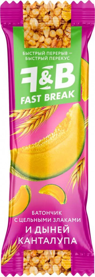 FAST BREAK Батончик с цельными злаками и ДЫНЕЙ КАНТАЛУПА 30г фото 1 — 65fit