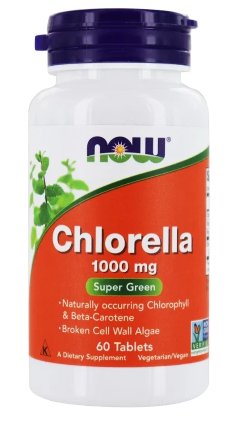 #NOW Chlorella 1000 mg 60 Tablets фото 1 — 65fit