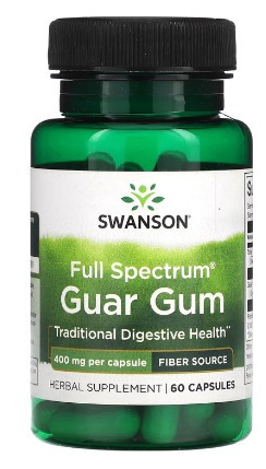 #SWANSON Full Spectrum Guar Gum 400 mg, 60 caps — 65fit