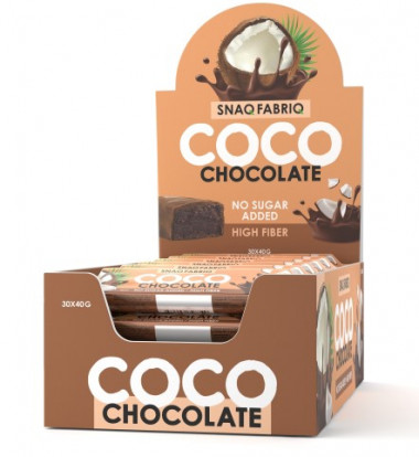 АКЦИЯ 3+1**SNAQ FABRIQ Coco Батончик глазированный &quot;Шоколад&quot; 40г/30 — 65fit