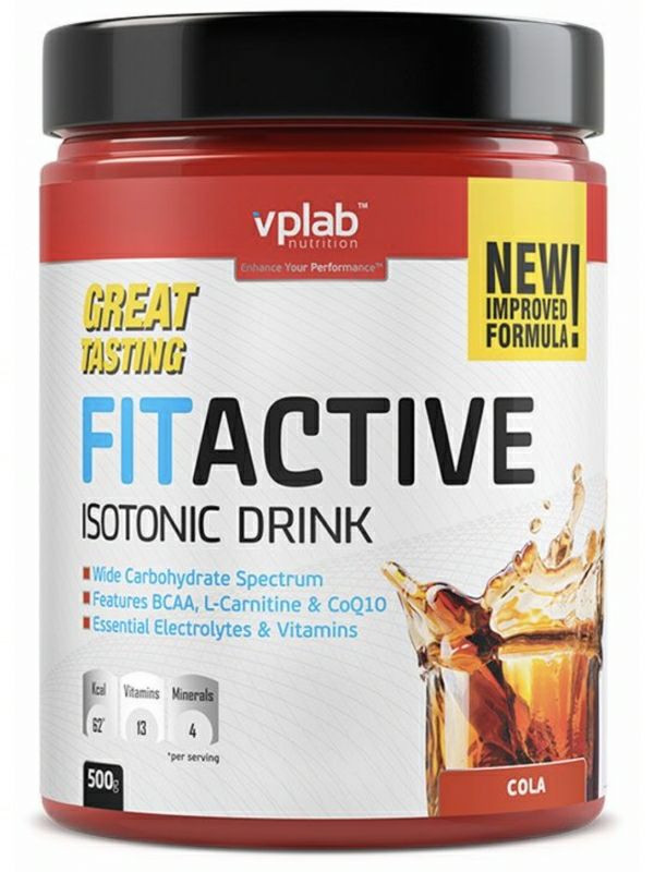 Fitactive isotonic drink кола 500г, VPlab фото 1 — 65fit