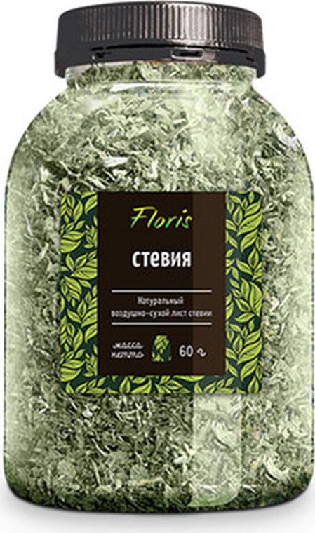 Чайный напиток Стевия в банке 60гр (TM Floris) фото 1 — 65fit