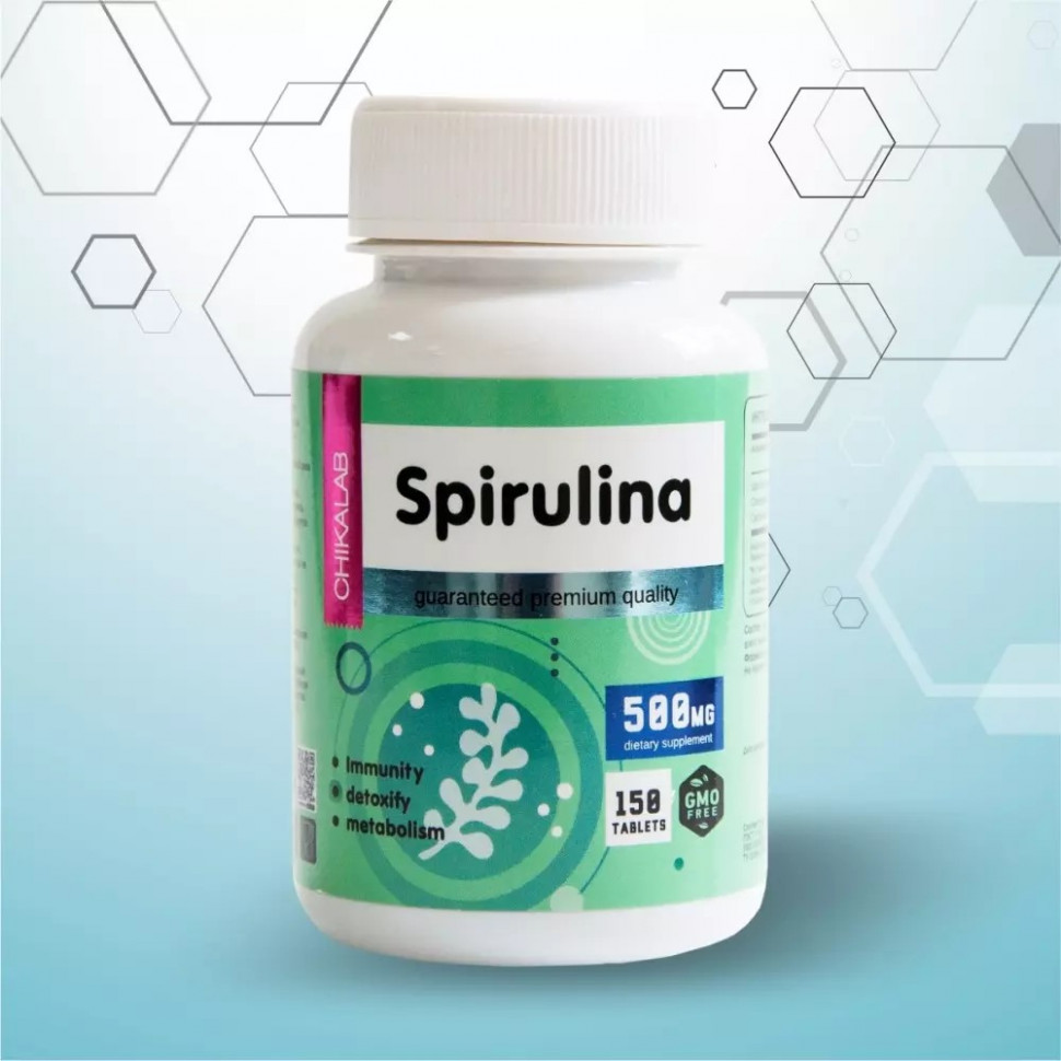 CHIKALAB Spirulina 500mg 150 tablets фото 1 — 65fit