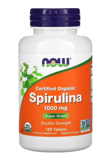 #NOW Organic Spirulina 1000 mg 120 tabs — 65fit