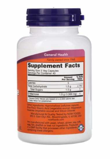 #NOW D-Mannose 500mg 120 sgels — 65fit