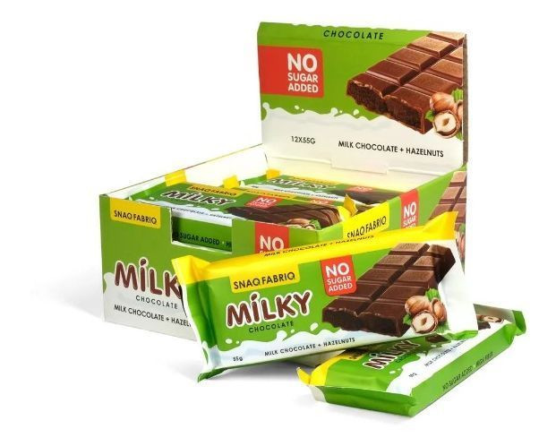 SNAQ FABRIQ Молочный шоколад с молочно-ореховой пастой 55г фото 1 — 65fit
