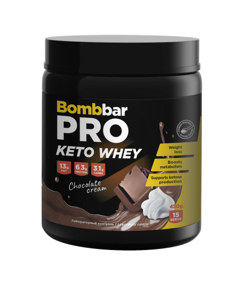 BOMBBAR Концентрат сухой для приготовления напитка. Коктейль со вкусом "Кето сливки-шоколад" 450г фото 1 — 65fit