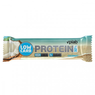 VPLAB LOW CARB Батончик протеиновый низкоуглеводный &quot;Кокос&quot; 35г — 65fit