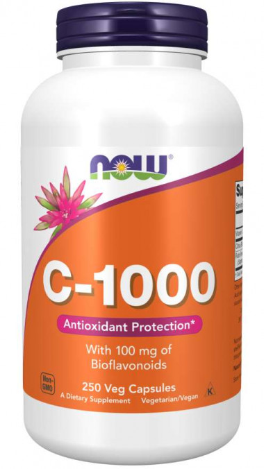 NOW Vitamin C-1000 250 Veg Capsules — 65fit