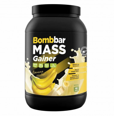 BOMBBAR Концентрат сухой для приготовления напитка. Гейнер &quot;Банановый коктейль&quot; 1000г — 65fit