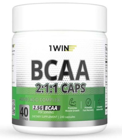 1WIN BCAA 2:1:1 в капсулах, 240 капсул 40 порций, спп фото 1 — 65fit