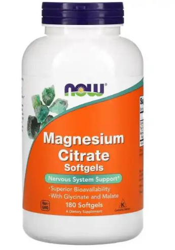 #NOW Magnesium Citrate 134mg 180sgels фото 1 — 65fit