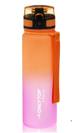 Бутылка спортивная Onlytop Fitness Gradien 500 мл, розово-оранжевая 9824388 &mdash; 65fit