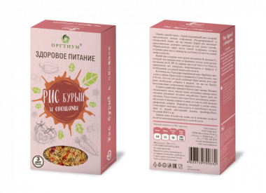 ОРГТИУМ Рис бурый с овощами 180г &mdash; 65fit