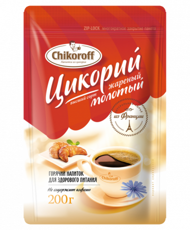 Цикорий жареный молотый 200гр, Chikoroff — 65fit
