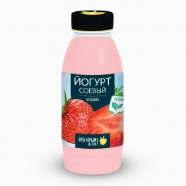 Эко Крым, Детка! Питьевой йогурт соевый &quot;Клубника&quot; 250г — 65fit