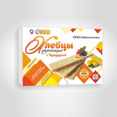 КУБАНСКИЕ ХЛЕБЦЫ Хлебцы хрустящие &quot;С кукурузой&quot; 100г — 65fit