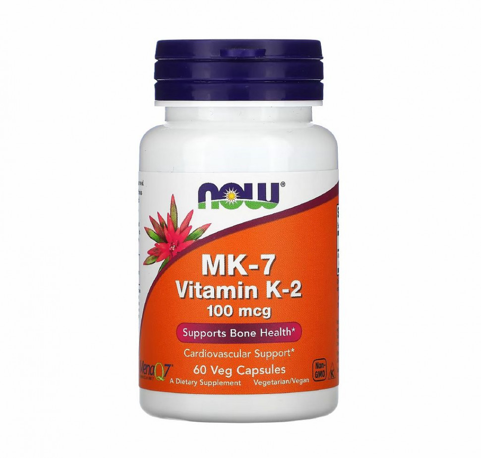 #NOW Vitamin K-2 (MK7) 100mcg 60cap фото 1 — 65fit