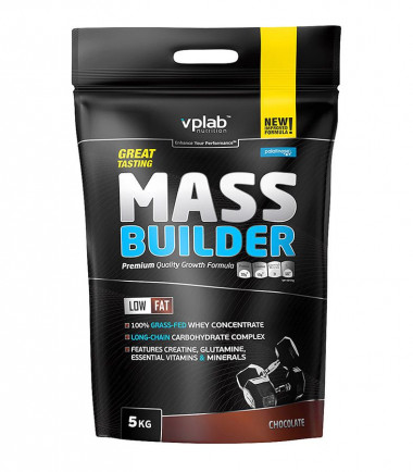 VPLAB MASS BUILDER Гейнер &quot;Шоколад&quot; пакет 5кг — 65fit