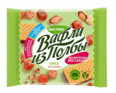 ВАСТЭКО Вафли из полбы без сахара &quot;Орех&quot; 45г — 65fit