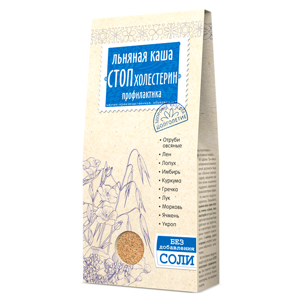 Каша льняная Стоп холестерин 400гр, Компас здоровья фото 1 — 65fit
