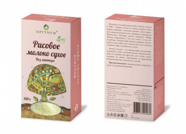 ОРГТИУМ Рисовое молоко сухое (без лактозы) 100г &mdash; 65fit