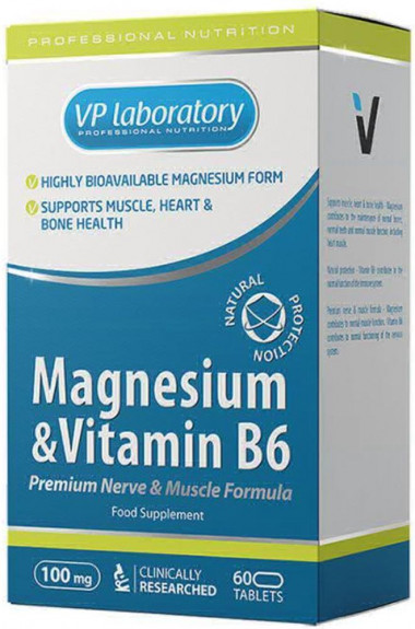 VPLAB Magnesium &amp; Vitamin B6 60tab — 65fit