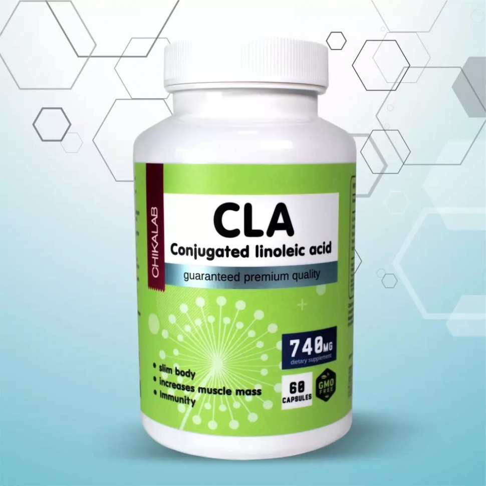 CHIKALAB CLA Конъюгированная линолевая кислота 1000mg 60 capsules фото 1 — 65fit