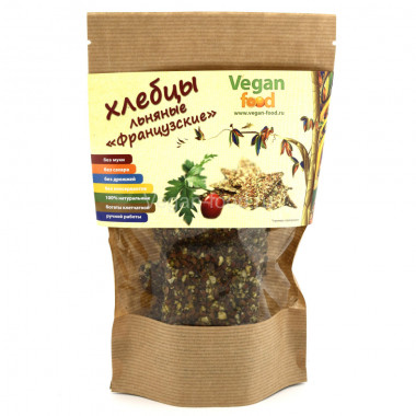 VEGAN FOOD Хлебцы льняные &quot;Французские&quot; 100г — 65fit