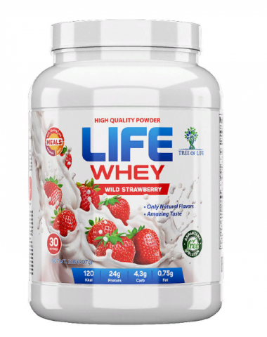 Life Whey Strawberry 907g, Tree of life — 65fit