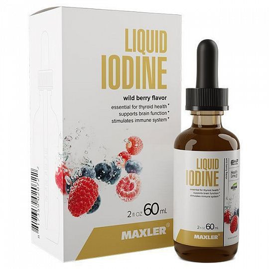 #MAXLER  Iodine drops 60ml/65g Wild Berries фото 1 — 65fit