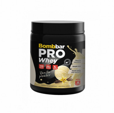 BOMBBAR Концентрат сухой для приготовления напитка. Коктейль &quot;Ванильно-сливочный пломбир&quot; 450г — 65fit