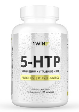 1WIN 5HTP с магнием и витаминами группы В в капсулах, 120 капсул., бад — 65fit