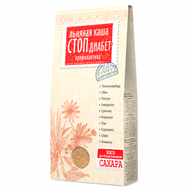Каша льняная Стоп Диабет профилактика 400гр, Компас здоровья — 65fit