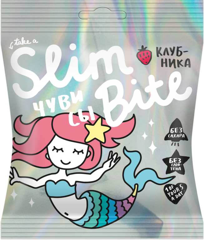 SLIM BITE ЧУВИСЫ Мармелад Клубника 20г фото 1 — 65fit